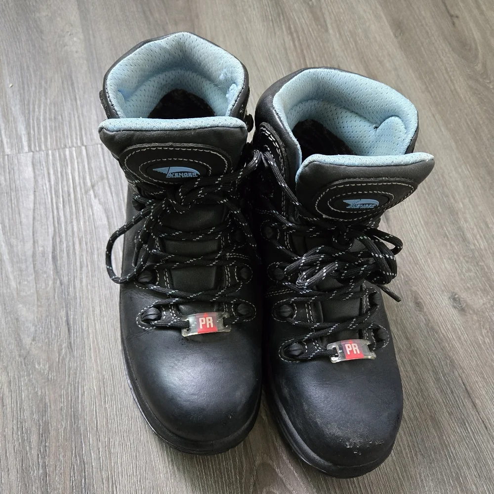 Avenger Black and Light Blue Work Boots - Picture 1 of 4